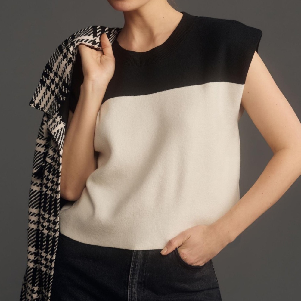 Anthropologie The Noah Muscle Tank Sweater By Maeve